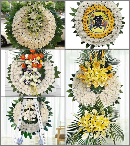湖北黄冈市罗田县大河岸镇凉亭村花圈速递